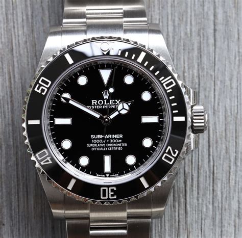 difference between rolex submariner date no date|2023 submariner 41mm no date.